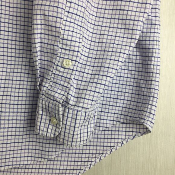 RALPH LAUREN Blake Men Blue Plaid Button Down Long Sleeve 100% Cotton Shirt XL - Picture 4 of 10